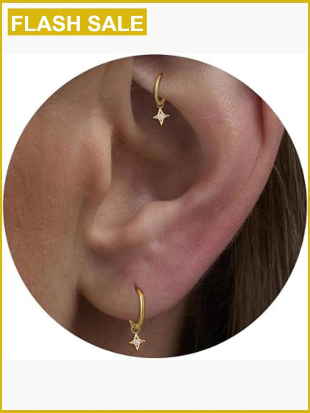 18G Titanium Dangle Huggie Hoop Earrings Cartilage Rook Piercing Jewelry